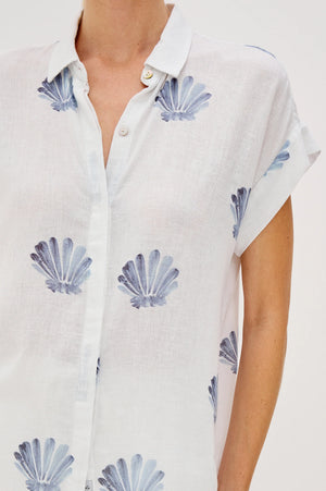Rails Jamie Short Sleeve Shirt - Blue Seashells
