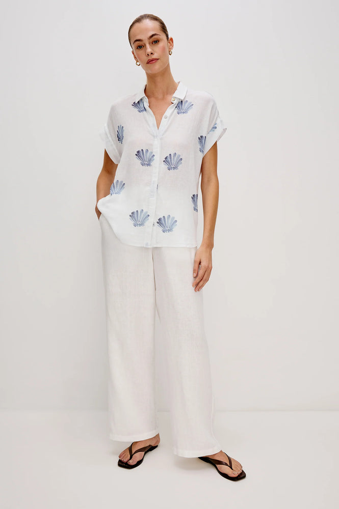 Rails Jamie Short Sleeve Shirt - Blue Seashells