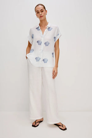 Rails Jamie Short Sleeve Shirt - Blue Seashells