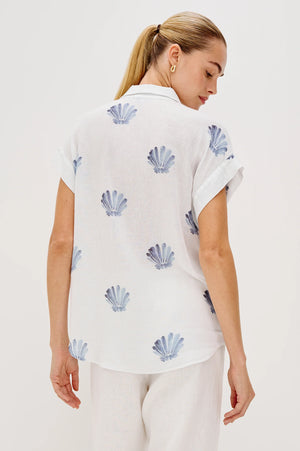 Rails Jamie Short Sleeve Shirt - Blue Seashells