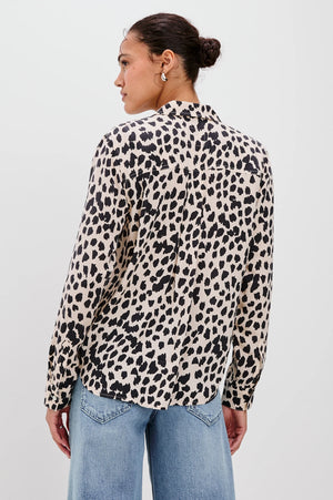 Rails Josephine Long Sleeve Shirt - Taupe Spotted