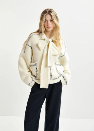 Essentiel Antwerp Jacket with Bow - White