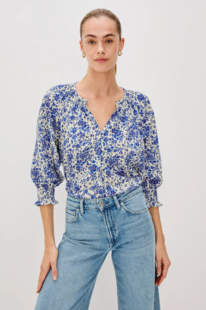 Rails Mariah Short Sleeve Top - Blue Marguerite