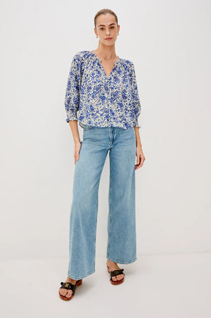 Rails Mariah Short Sleeve Top - Blue Marguerite