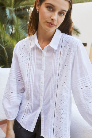 Indi & Cold Sage White Shirt
