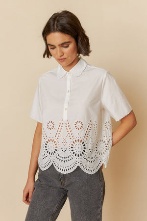 Indi & Cold Calla White Shirt