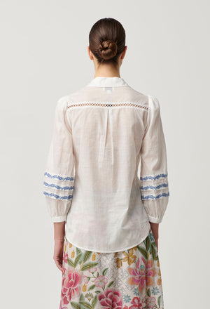 Once Was Fleurine Embroidered Blouse