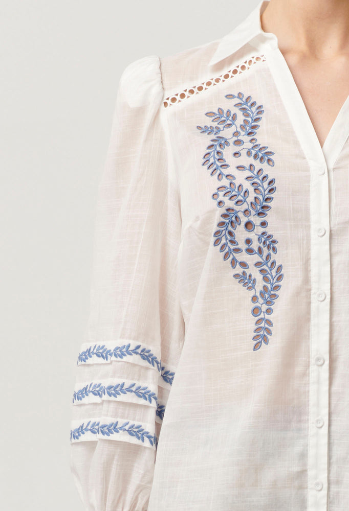 Once Was Fleurine Embroidered Blouse