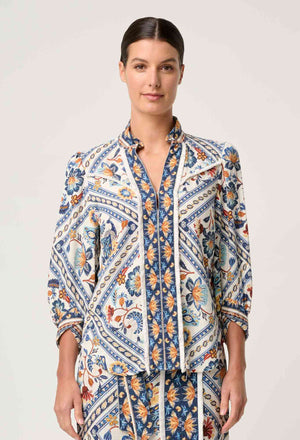 Once Was Alexis Linen Blouse