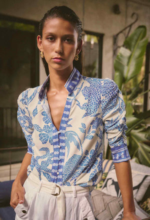 Once Was Calantha Ruched Shirt