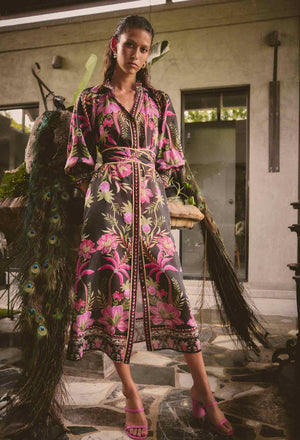 Once Was Carmen Silk Cotton Dress