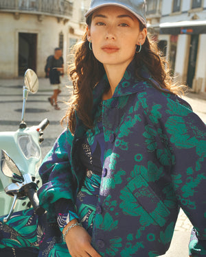 Pom Floral Jacquard Jacket