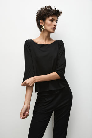 Mela Purdie Relaxed Boat Neck - Black