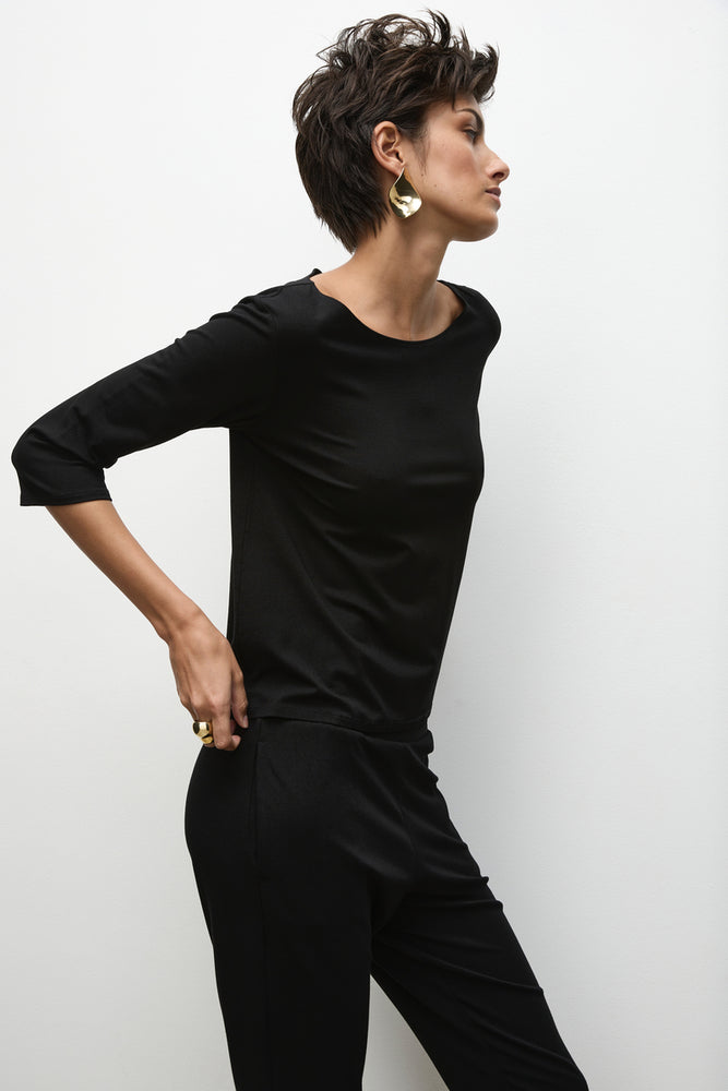 Mela Purdie Relaxed Boat Neck - Black