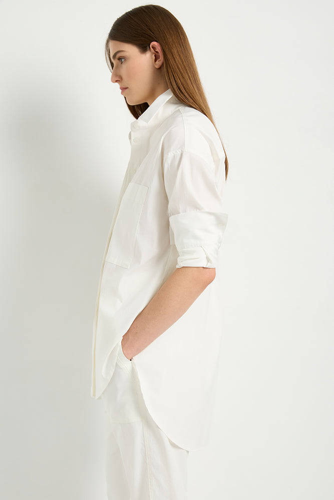 Mela Purdie White Chisel Pocket Shirt