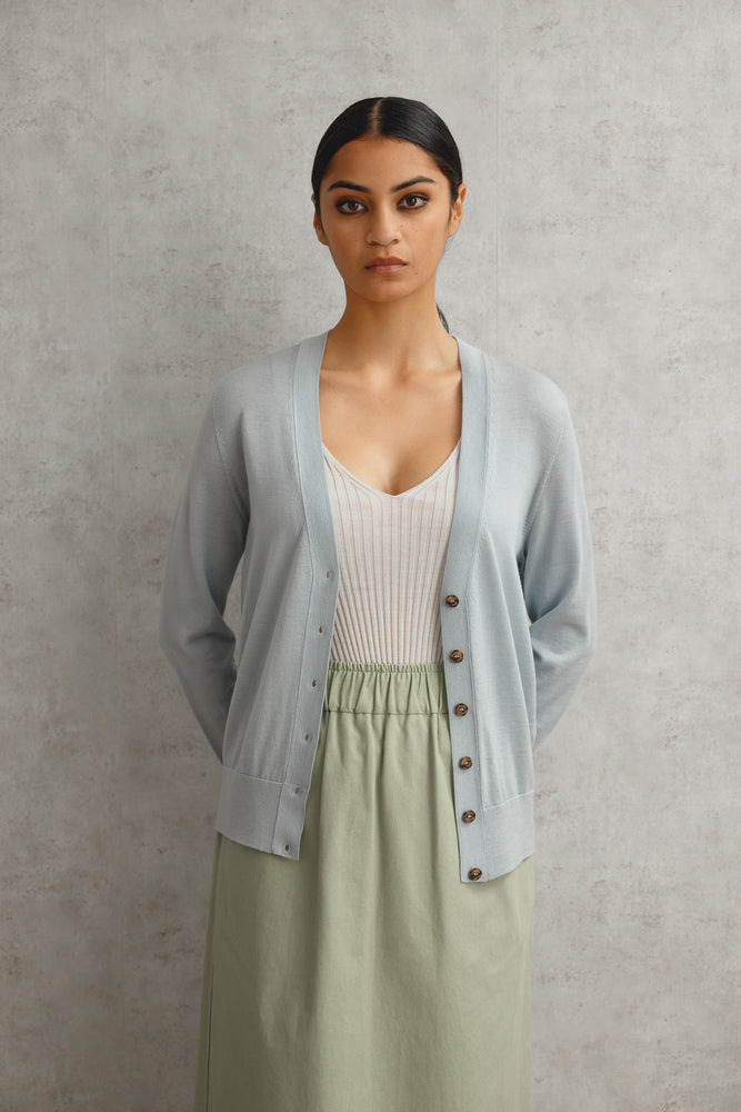 Standard Issue Powder V Neck Cardi