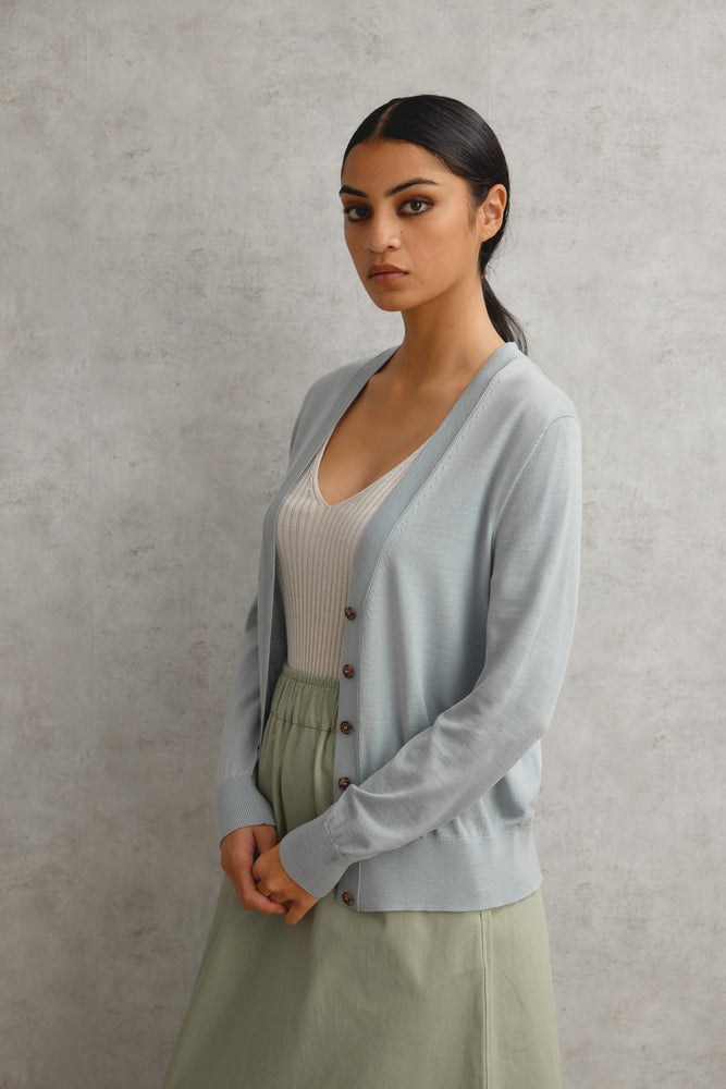 Standard Issue Powder V Neck Cardi