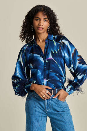 Pom Feather Blouse