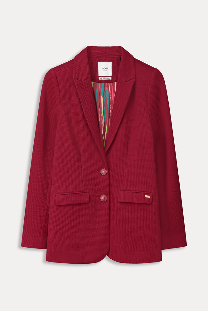 Pom Burgundy Blazer