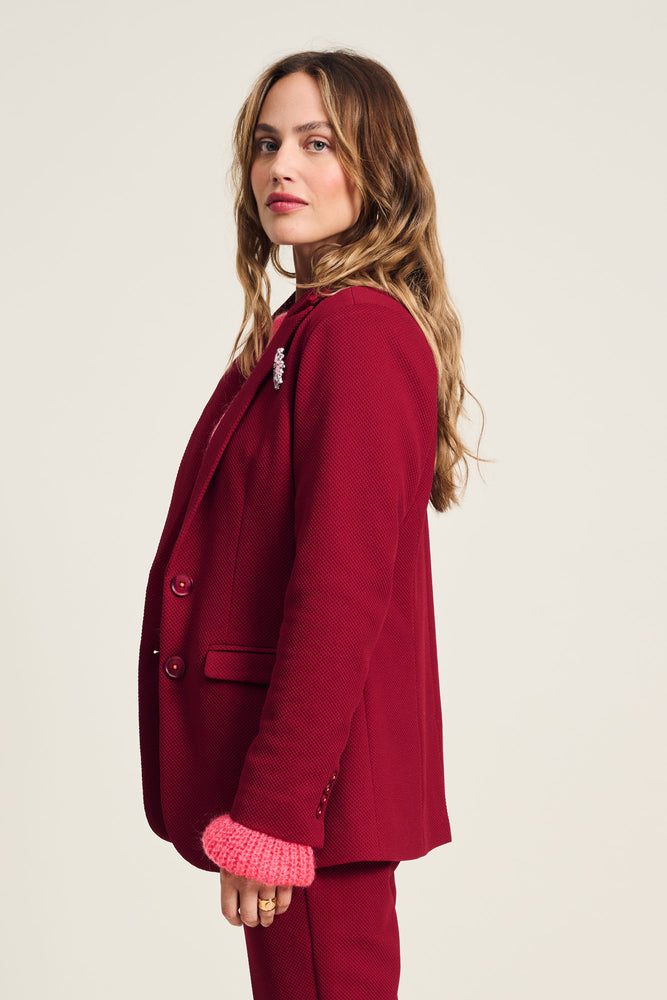 Pom Burgundy Blazer