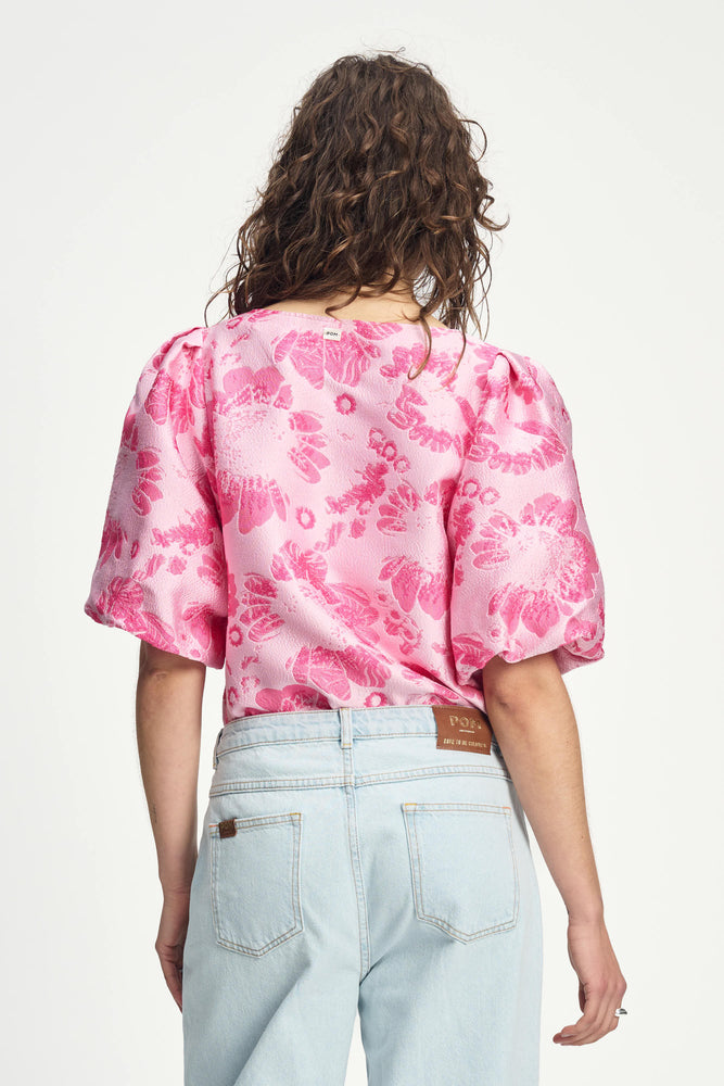 Pom Floral Jacquard Blouse