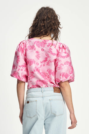 Pom Floral Jacquard Blouse