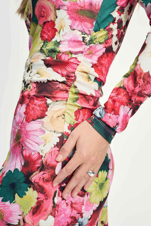 Pom Satin Bouquet Dress