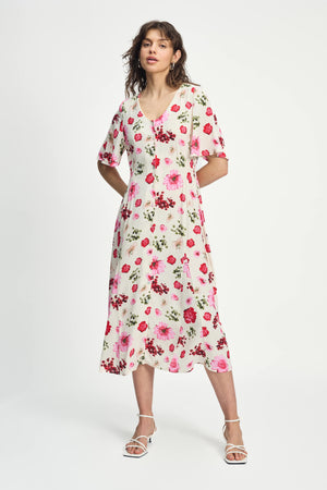 Pom Bouquet Cream Dress