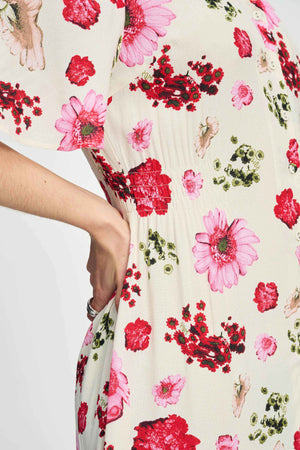 Pom Bouquet Cream Dress