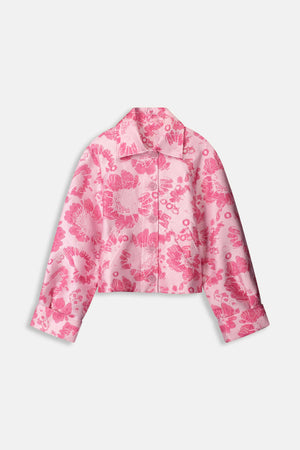 Pom Jacquard Floral Jacket