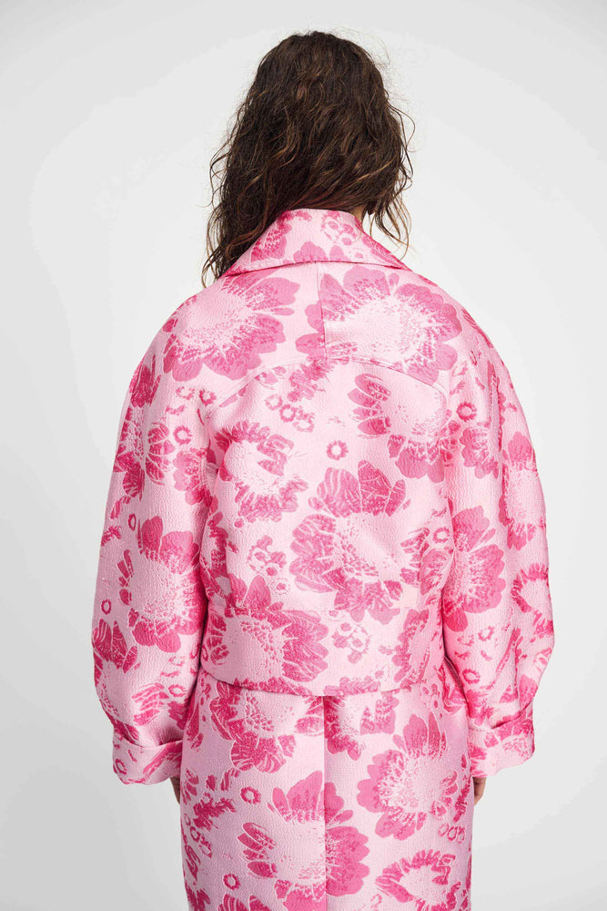 Pom Jacquard Floral Jacket