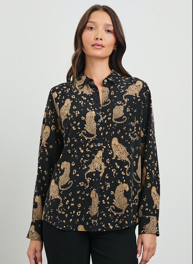 Rails Kate Black Leopard Shirt