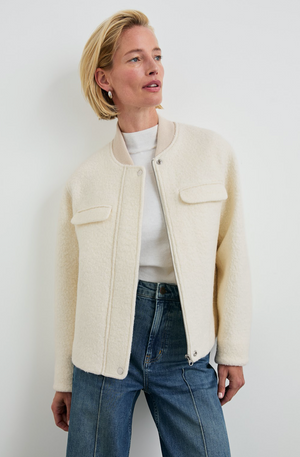 Rails Ivory Kinsley Zip Up Jacket