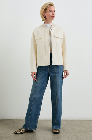 Rails Ivory Kinsley Zip Up Jacket