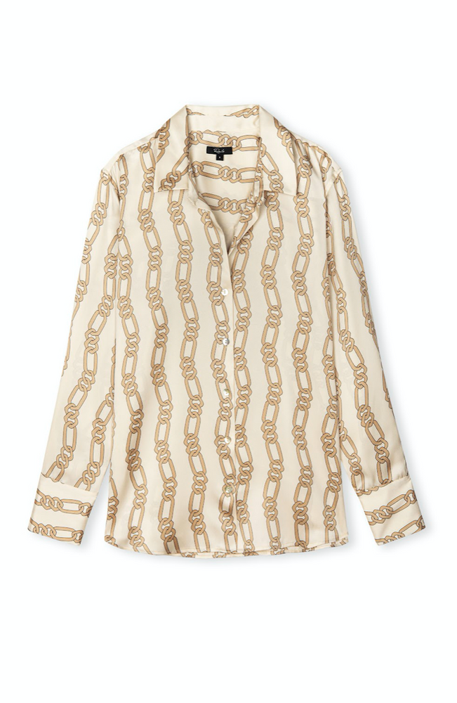 Rails Ledger Ivory Gold Link Shirt