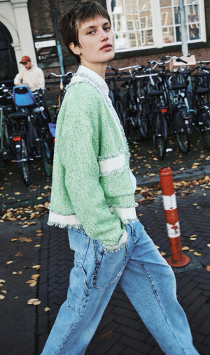 Essentiel Antwerp Hoola Cropped Fringe Jacket