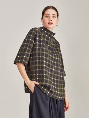 Sills Olive Thea Checkers Tee