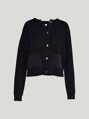 Sills Black Bodo Ribbed Cardigan