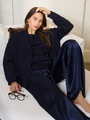 Sills Navy Kalmer Boyfriend Cardigan