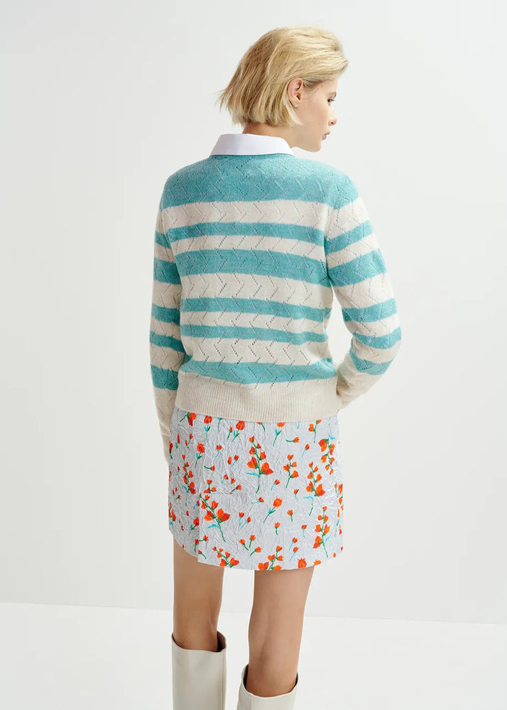 Essentiel Antwerp Knitted Sweater with Flower Embroidery