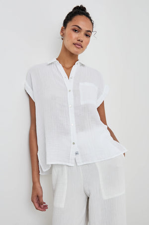 Rails Whitney Short Sleeve Shirt - White