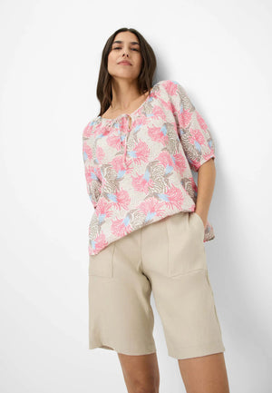 Brax Mel B Bermuda Shorts - Soft Greige