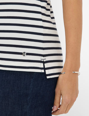 Brax Cleo Polo Shirt - Navy Stripe