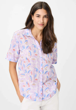 Brax Veri Floral Blouse - Lavender