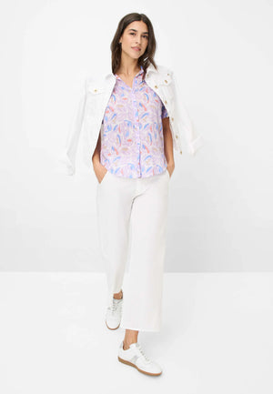 Brax Veri Floral Blouse - Lavender