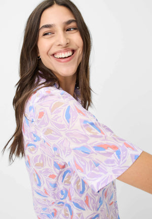 Brax Veri Floral Blouse - Lavender