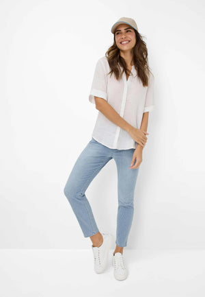 Brax Veri Linen Blouse - White