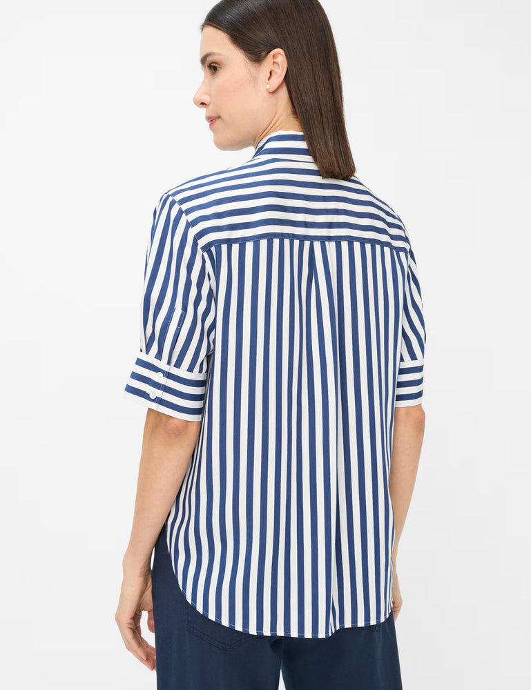 Brax Villy Striped Shirt - Navy/White