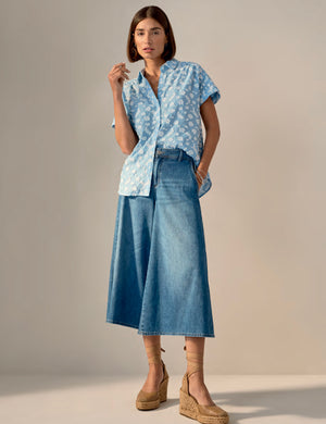 Brax Viv Embroidered Blouse - Blue
