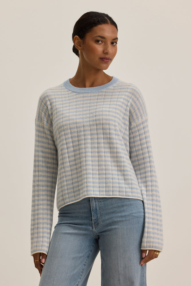 Velvet Cashmere Stripe Jumper